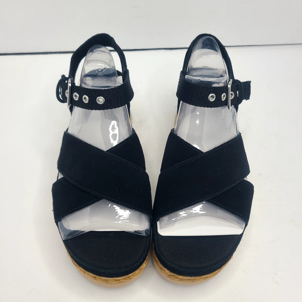 UGG Aubrey 2" Platform Sandal Strap Black Suede US 8 EU‎ 39 - Picture 6 of 9